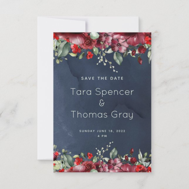 Arbor Of Roses Wedding Save The Date Card (Front)
