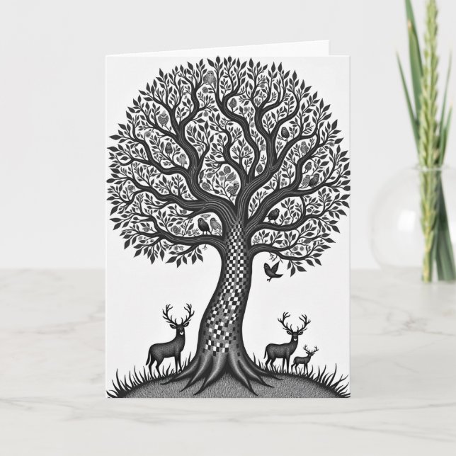 Arboreal Fathers Day Scene Card (Front)