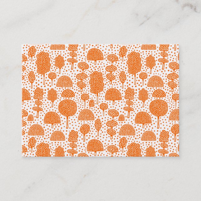 ‎Arboretum 230715 - Orange on White Business Card (Front)