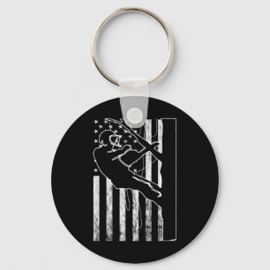 Arborist America Usa Outdoorsman Tree Climbing Log Key Ring