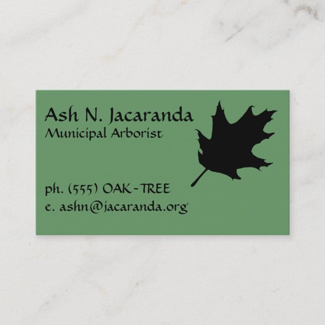Arborist Business Card (Front)