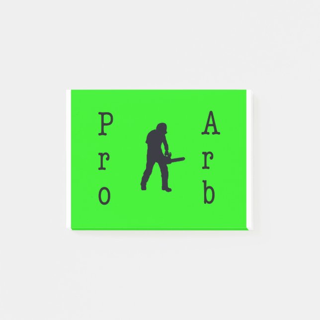 Arborist chainsaw tree surgeon Gift Present Post-it Notes (Front)