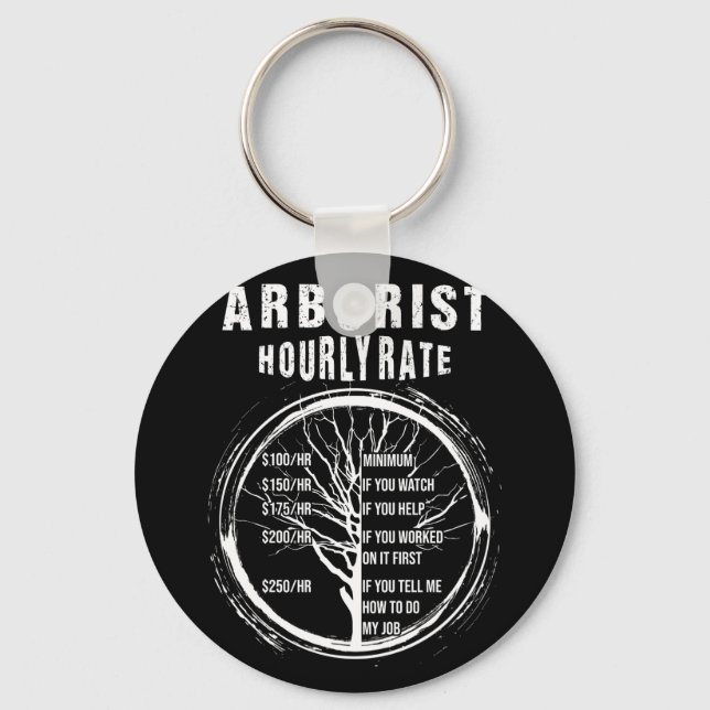 Arborist Hourly Rate Key Ring (Front)