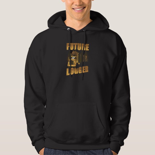 Arborist I Woodworker Chainsaw Logging Hoodie (Front)
