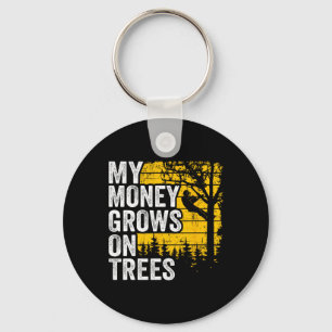 Arborist Jokes Mens Tree Climber My Money Grows On Key Ring