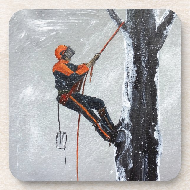 Arborist Long Haul Husqvarna Coaster (Front)