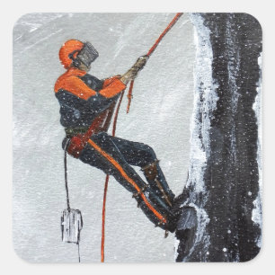 Arborist Long Haul Husqvarna Square Sticker