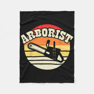 Arborist Lumberjack Tree Climber Cutter Trimmer Tr Fleece Blanket