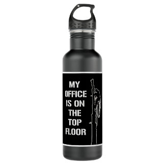 Arborist: ‘My office is on the top floor’ white 710 Ml Water Bottle