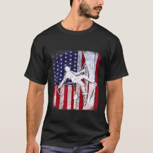 Arborist Patriotic Tree Trim American Flag Arboris T-Shirt