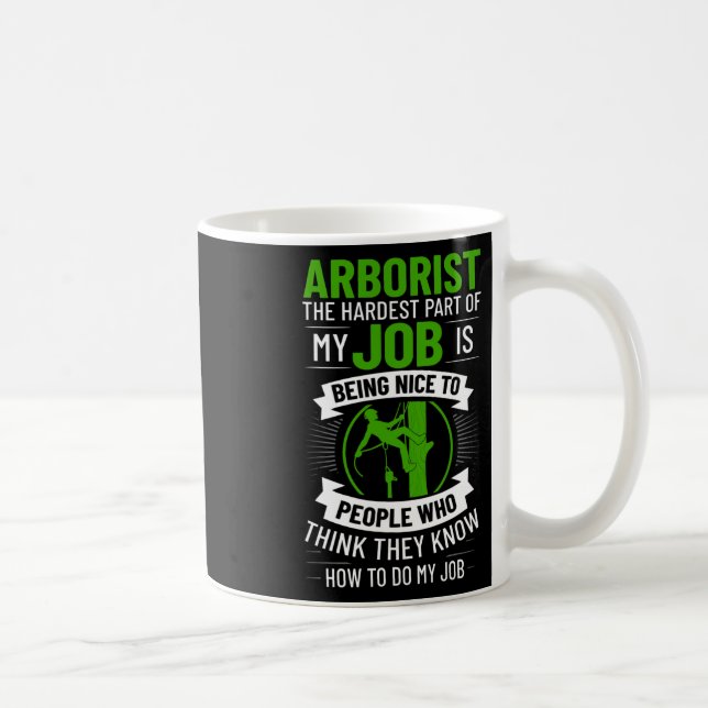 Arborist Tree Climbing Chainsaw Tree Surgeon Begin Coffee Mug (Right)