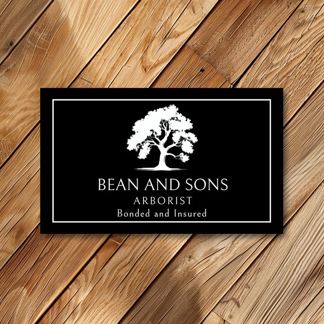 Arborist Tree Removal Trimming Landscaping Service Business Card (Creator Uploaded)