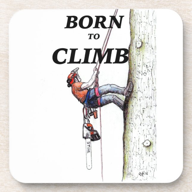 Arborist Tree surgeon Chainsaw lumberjack climber Coaster (Front)
