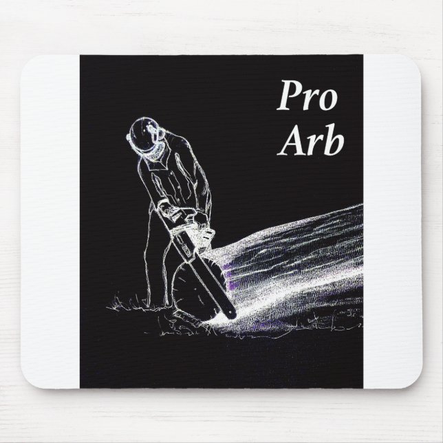 Arborist Tree Surgeon Chainsaw Mouse Pad (Front)