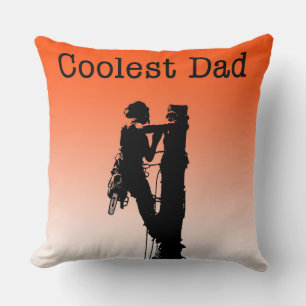 Arborist Tree Surgeon chainsaw Throw Pillow