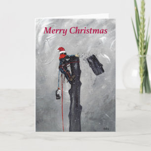 Arborist tree surgeon christmas card