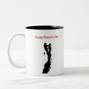 Arborist Tree Surgeon Happy Father's Day Card Two-Tone Coffee Mug