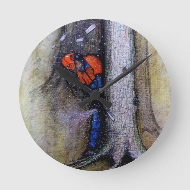 Arborist tree surgeon husqvarna round clock (Front)