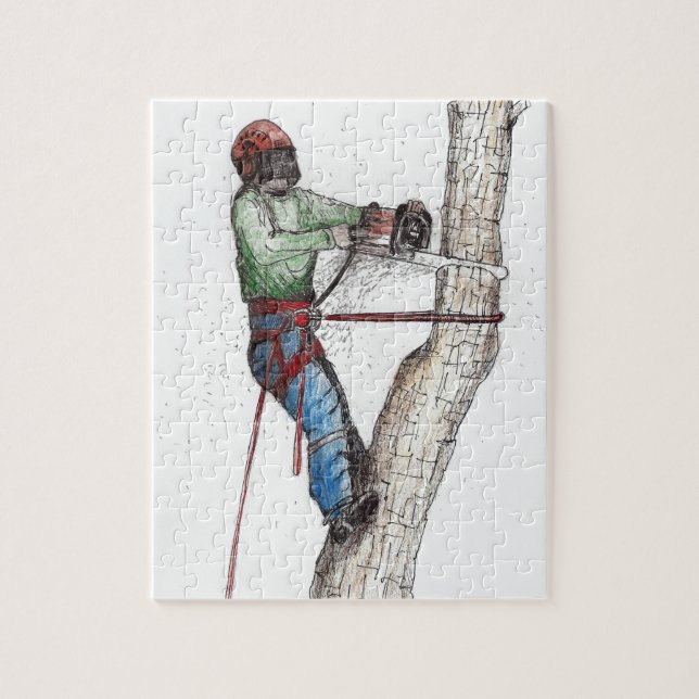 Arborist Tree Surgeon Jigsaw Puzzle (Vertical)