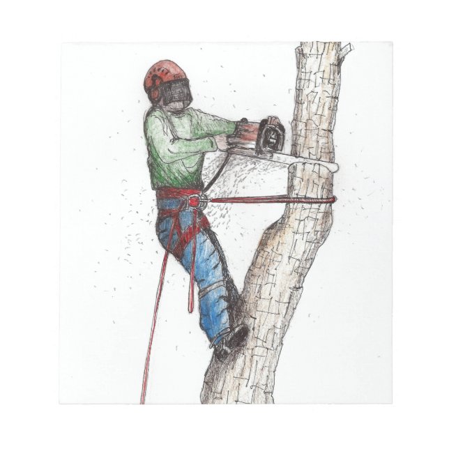Arborist Tree Surgeon Notepad (Front)