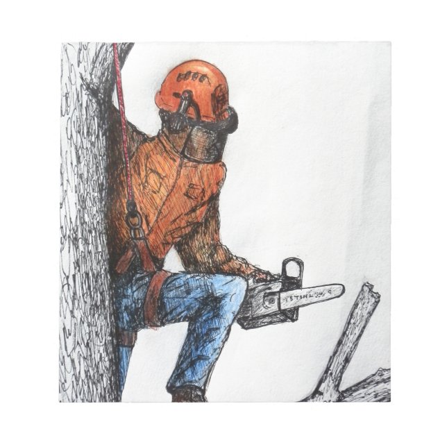 Arborist Tree Surgeon Notepad (Front)