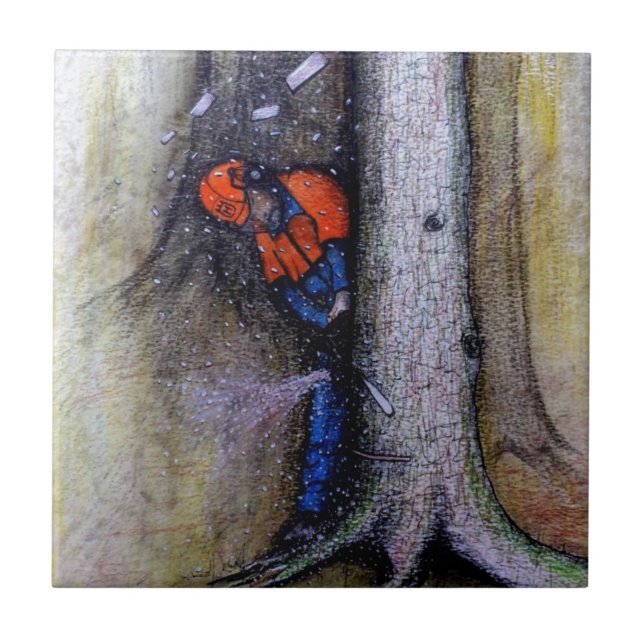 Arborist tree surgeon stihl husqvarna tile (Front)