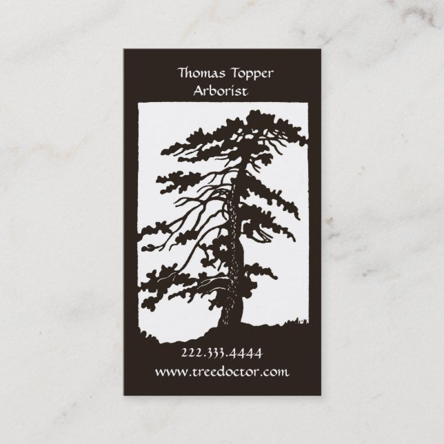 Arborist Tree Trimmer Business Card (Front)