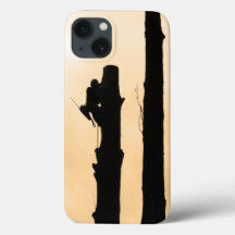 Arborist/ Tree Trimmer : Silhouetted Minimalist