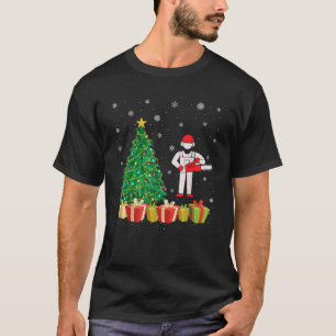 Arborist Xmas Tree Lighting Santa Hat Arborist Chr T-Shirt