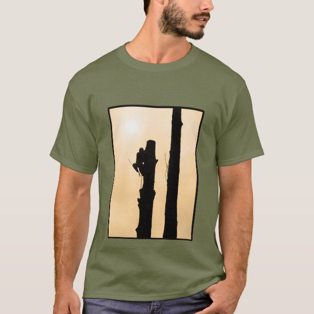 Arborists T shirt : Silhouetted Climber Minimalist (Front)