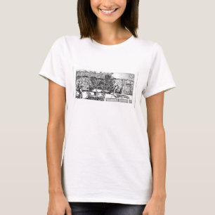 Arbour being built as a shade against the sun, fro T-Shirt