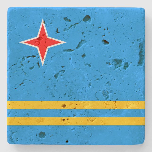 Arbua Flag Stone Coaster (Front)