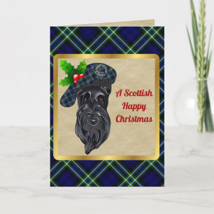 Arbuthnot Badge & Tartan Personalised Xmas Card