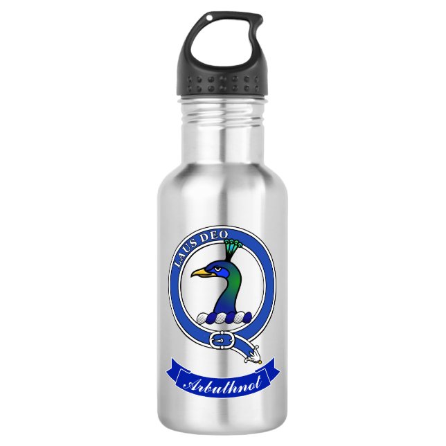 Arbuthnot Clan Badge Personalised 710 Ml Water Bottle (Front)