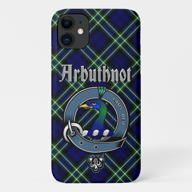 Arbuthnot Clan Badge & Tartan Phone Case (Back)