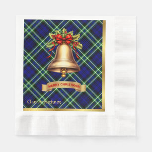 Arbuthnot Personalised Tartan Christmas Napkin