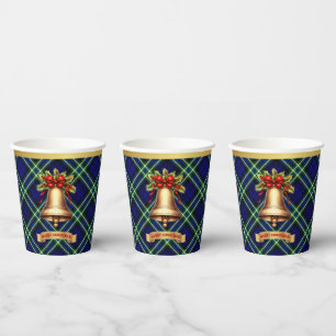 Arbuthnot Personalised Tartan Christmas  Paper Cups