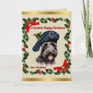 Arbuthnot Scottie Dog Personalised Xmas Card