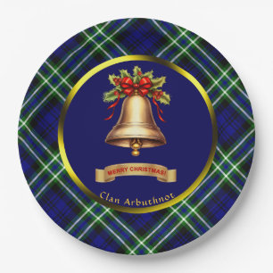 Arbuthnot Tartan Personalised Christmas Paper Plate