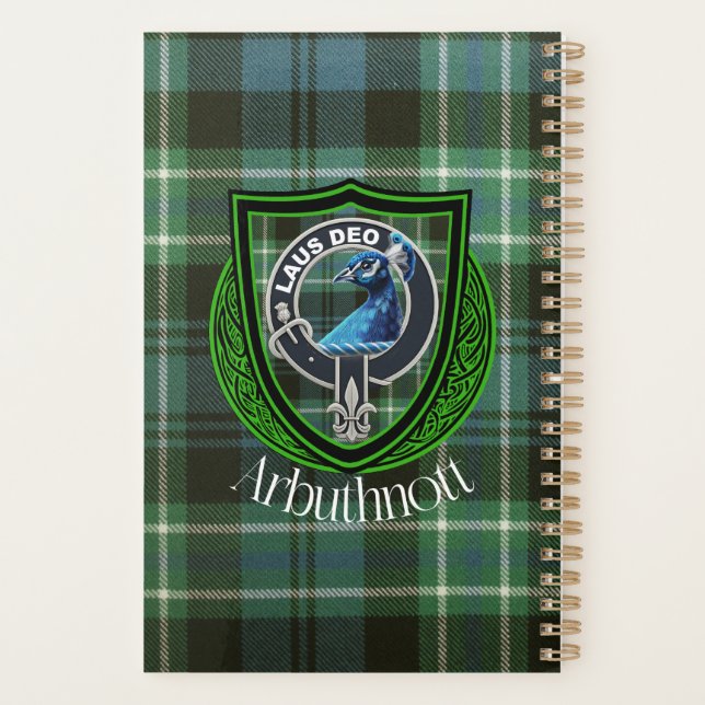 Arbuthnott Scottish Clan Tartan and Crest Planner (Back)