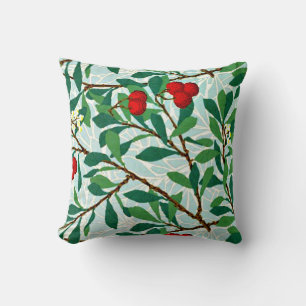 Arbutus, famous pattern by William Morris Cushion