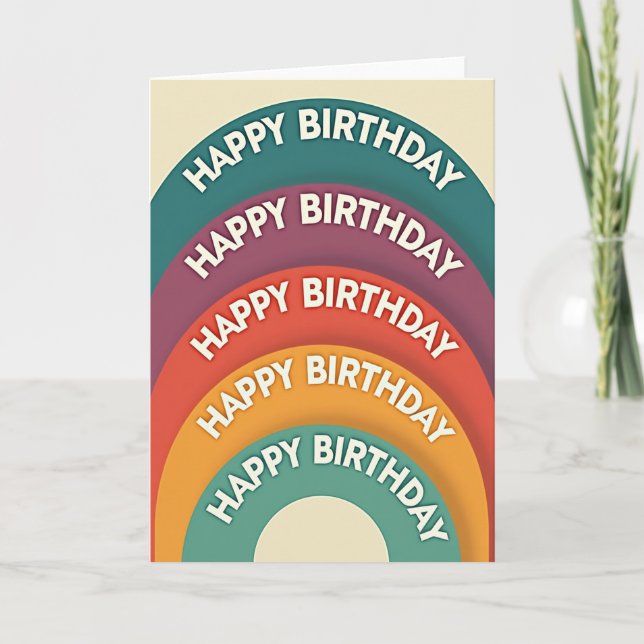 Arc Birthday Celebration Card (Front)