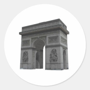 Arc de Triomphe: 3D Model: Classic Round Sticker