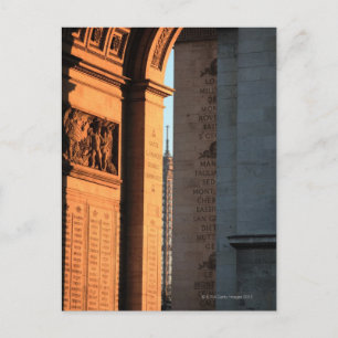 ARC DE TRIOMPHE and EIFFEL tower 2 Postcard