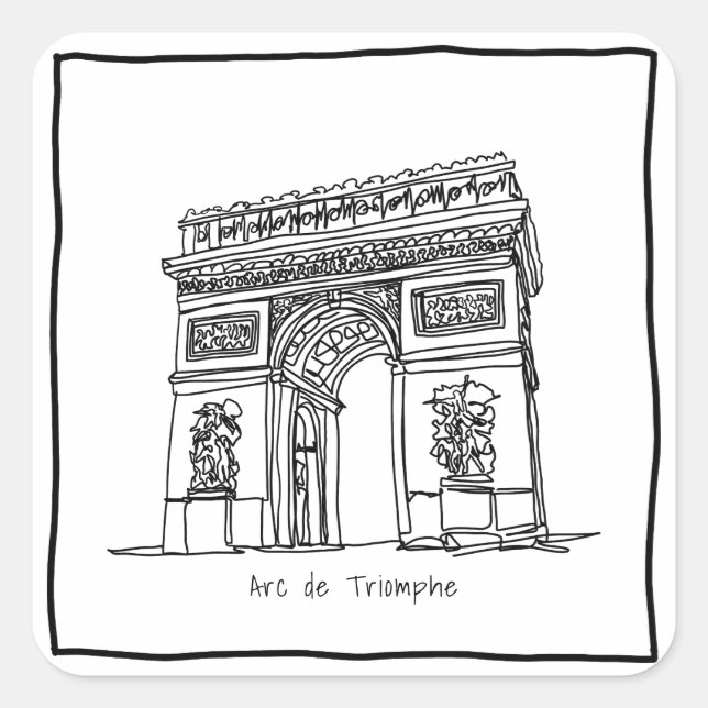 Arc de Triomphe - Arch of Triumph Paris Landmark Square Sticker (Front)