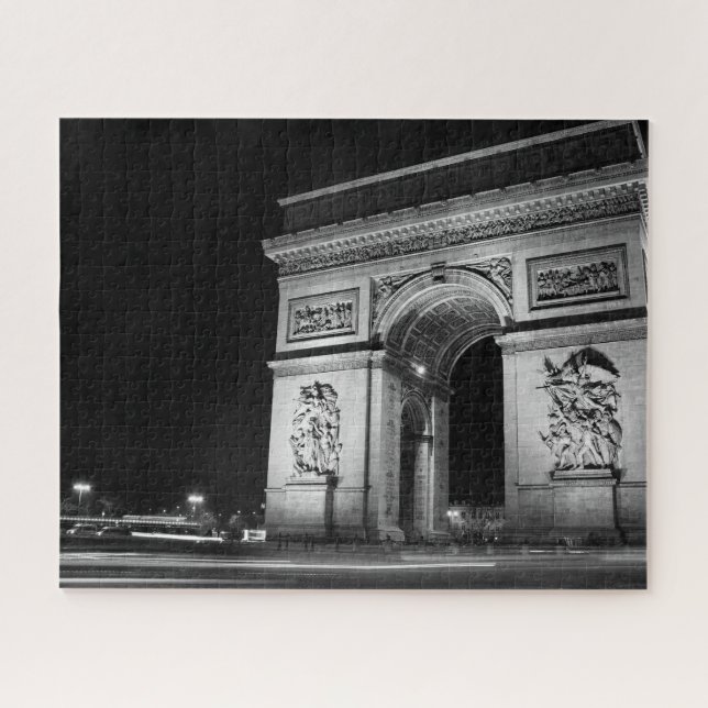 Arc de Triomphe at night in Paris Jigsaw Puzzle (Horizontal)