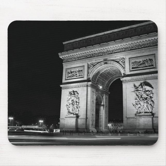 Arc de Triomphe at night in Paris Mouse Pad (Front)