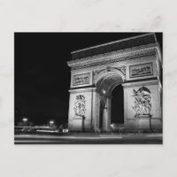 Arc de Triomphe at night in Paris