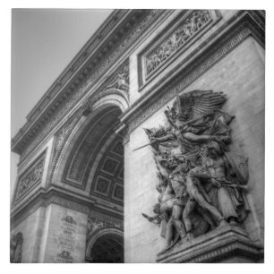 Arc de Triomphe b/w Ceramic Tile