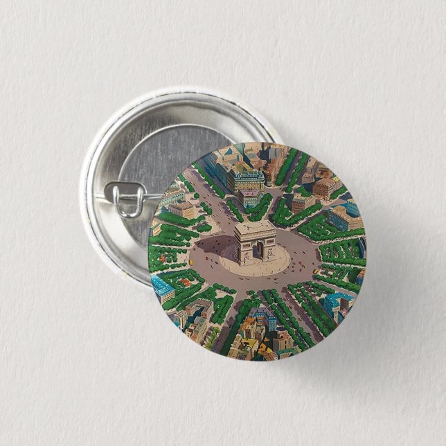 Arc de Triomphe Button (Front & Back)